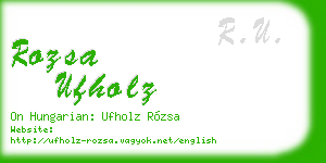 rozsa ufholz business card
